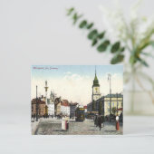 Alte Postkarte - Plac Zamkowy, Warschau, Polen (Stehend Vorderseite)