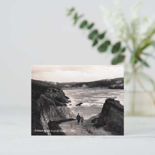 Alte Postkarte - Polzeath, Cornwall (Stehend Vorderseite)