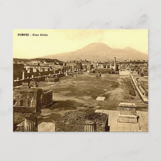 Alte Postkarte - Pompei, das Forum (Vorderseite)
