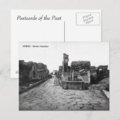 Alte Postkarte - Pompei, Strada Consolare (Vorne/Hinten)