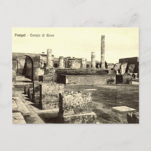 Alte Postkarte - Pompei, Tempio di Giove (Vorderseite)