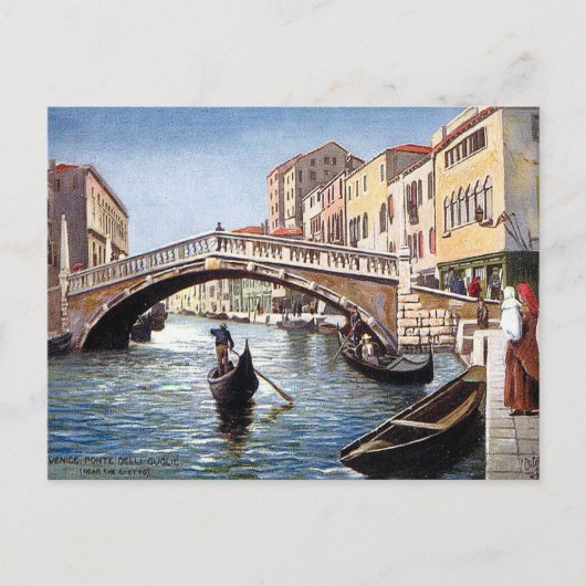 Alte Postkarte - Ponte delle Guglie, Venedig (Vorderseite)