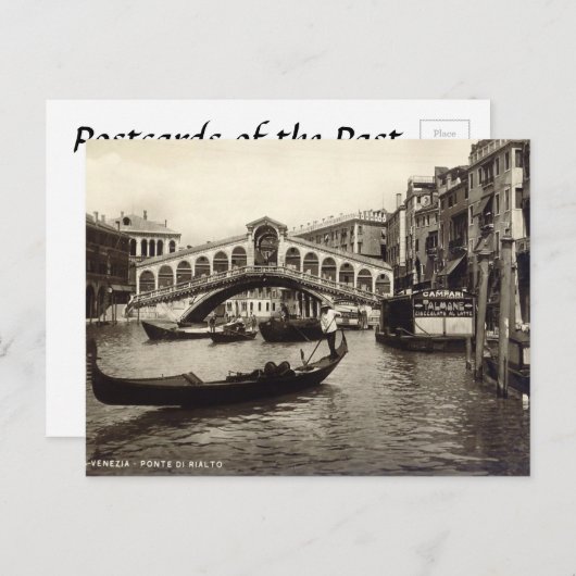 Alte Postkarte - Ponte di Realto, Venezia (Vorne/Hinten)