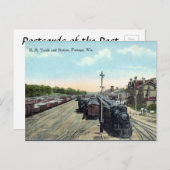 Alte Postkarte - Portage, Wisconsin (Vorne/Hinten)