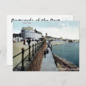Alte Postkarte - Promenade, Penzance, Cornwall (Vorne/Hinten)