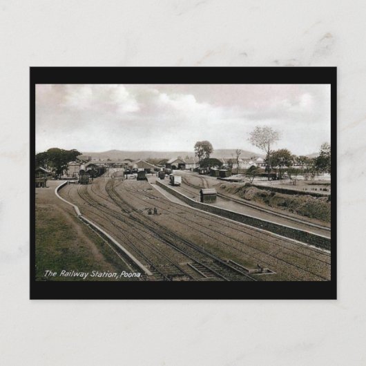 Alte Postkarte - Pune, Indien (Vorderseite)