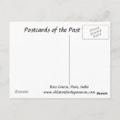 Alte Postkarte - Pune, Indien (Rückseite)