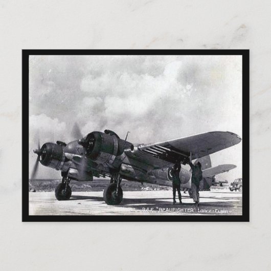 Alte Postkarte - RAF Bristol "Beaufighter" (Vorderseite)