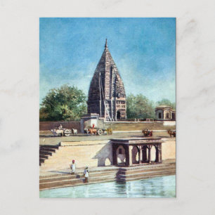 Alte Postkarte - Ramnagar, Varanasi, Indien