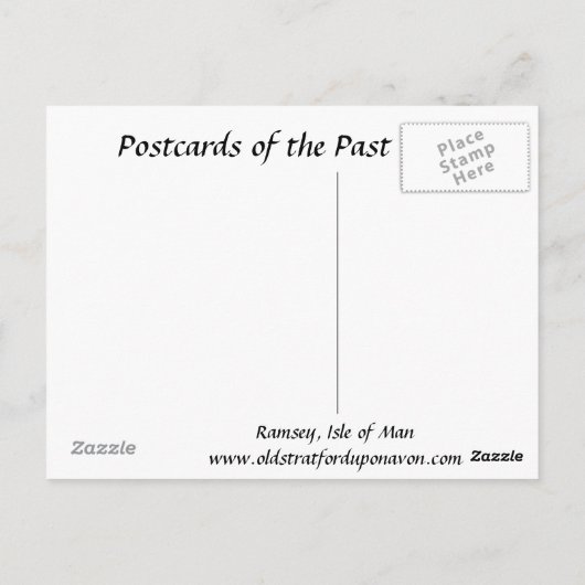 Alte Postkarte - Ramsey, Insel Man (Rückseite)