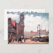 Alte Postkarte - Rathaus, Derby (Vorne/Hinten)