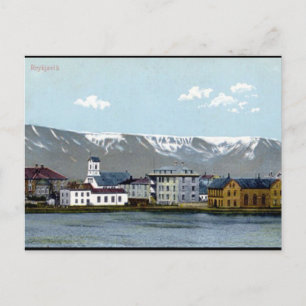 Alte Postkarte - Reykjavik, Island