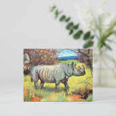 Alte Postkarte - Rhinoceros (Stehend Vorderseite)