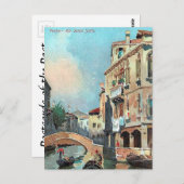 Alte Postkarte - Rio Santa Sofia, Venedig (Vorne/Hinten)
