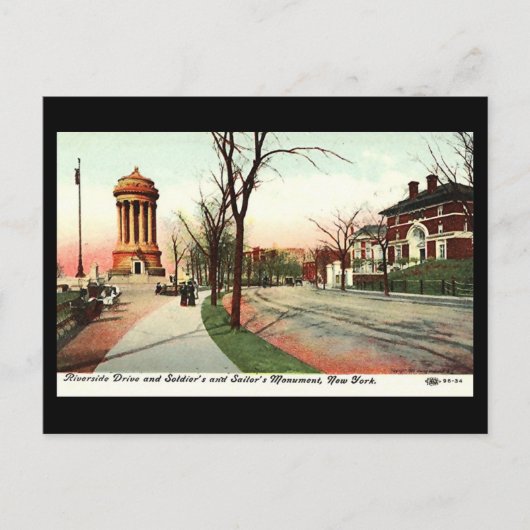 Alte Postkarte - Riverside Drive, NYC (Vorderseite)