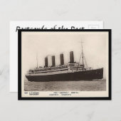 Alte Postkarte - RMS Aquitania (Vorne/Hinten)