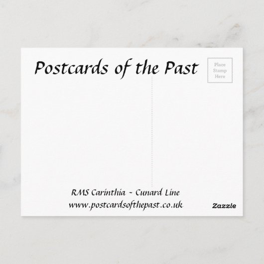 Alte Postkarte - RMS Kärnten (Rückseite)