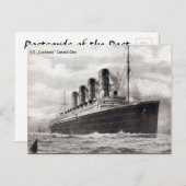 Alte Postkarte - RMS Lusitania (Vorne/Hinten)