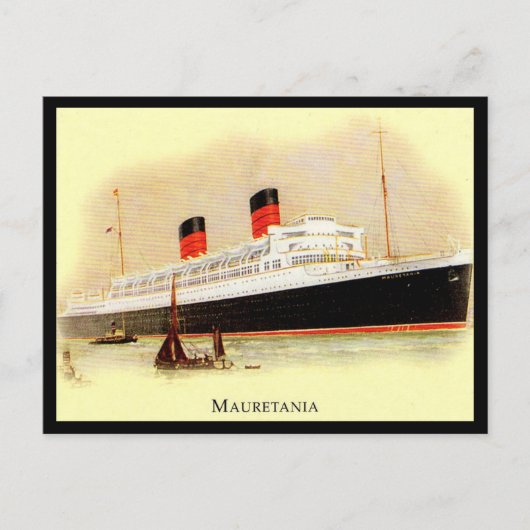 Alte Postkarte - RMS Mauretanien (Vorderseite)