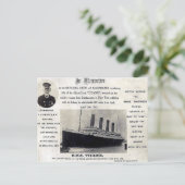 Alte Postkarte - RMS "Titanic" (Stehend Vorderseite)