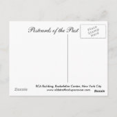 Alte Postkarte, Rockefeller Center, New York City Postkarte (Rückseite)