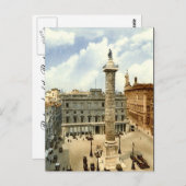 Alte Postkarte, Rom, Piazza Colonna Postkarte (Vorne/Hinten)
