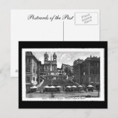 Alte Postkarte, Rom, Piazza di Spagna Postkarte (Vorne/Hinten)