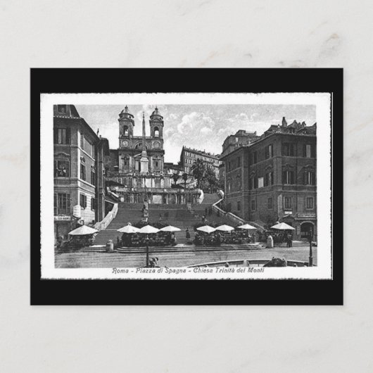 Alte Postkarte, Rom, Piazza di Spagna Postkarte (Vorderseite)
