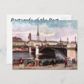 Alte Postkarte - Routen, Seine Seefahrt (Vorne/Hinten)