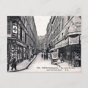Alte Postkarte - Rue André del Sarte, Paris