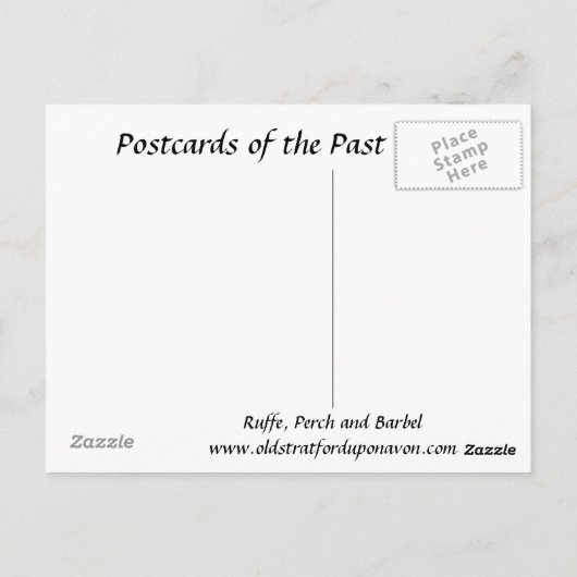 Alte Postkarte - Ruffe, Perch und Barbel (Rückseite)