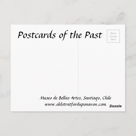 Alte Postkarte - Santiago. Chile (Rückseite)