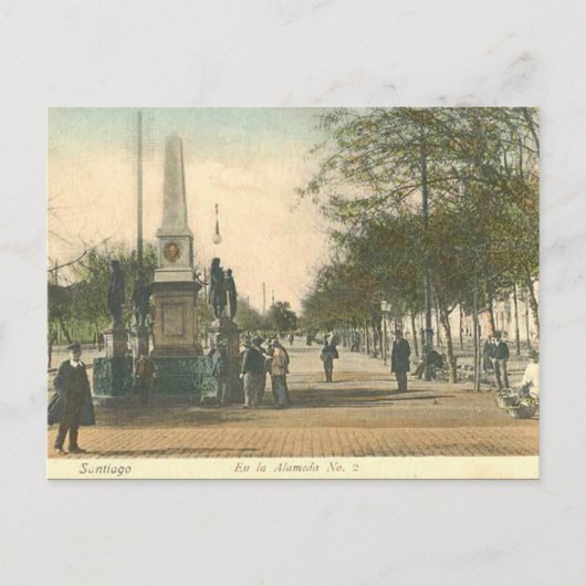 Alte Postkarte - Santiago, Chile (Vorderseite)
