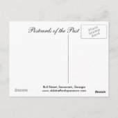 Alte Postkarte, Savannah, Georgien Postkarte (Rückseite)