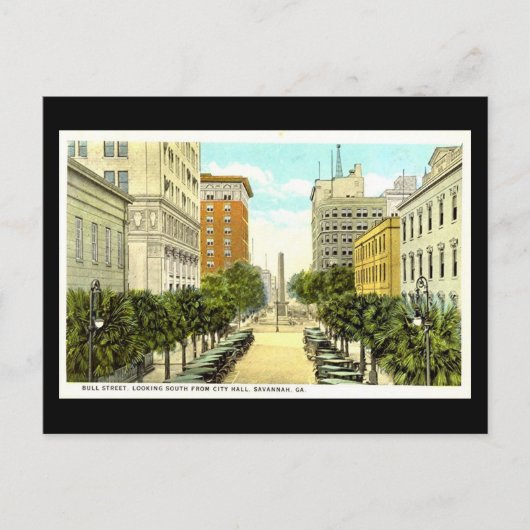Alte Postkarte, Savannah, Georgien Postkarte (Vorderseite)
