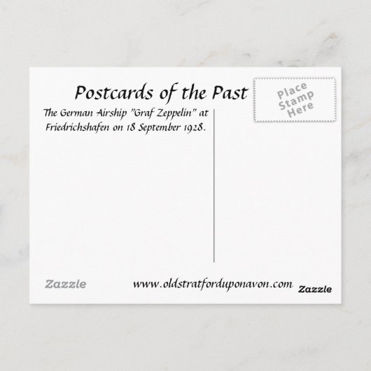 Alte Postkarte - Schiff "Graf Zeppelin" (Rückseite)