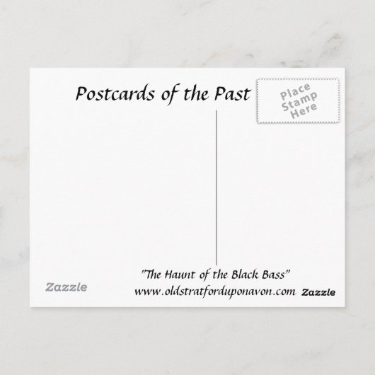 Alte Postkarte - Schwarzer Bass (Rückseite)