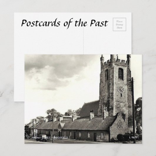 Alte Postkarte - Sedgefield, Grafschaft Durham (Vorne/Hinten)