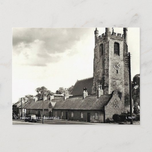 Alte Postkarte - Sedgefield, Grafschaft Durham (Vorderseite)
