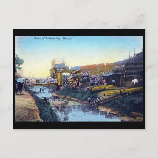 Alte Postkarte - Shanghai, China. (Vorderseite)