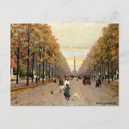 Alte Postkarte - Siegesallee, Berlin (Vorderseite)