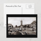 Alte Postkarte - Skegness-Uhr-Turm (Vorne/Hinten)