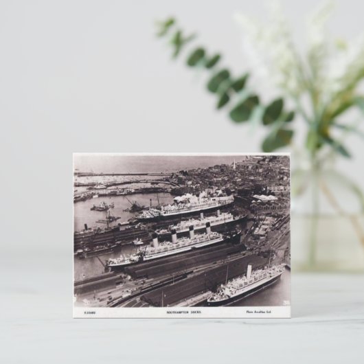 Alte Postkarte - Southampton Docks (Stehend Vorderseite)