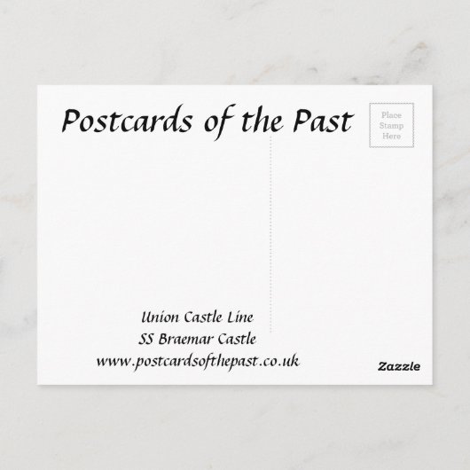 Alte Postkarte - SS Braemar Burg (Rückseite)