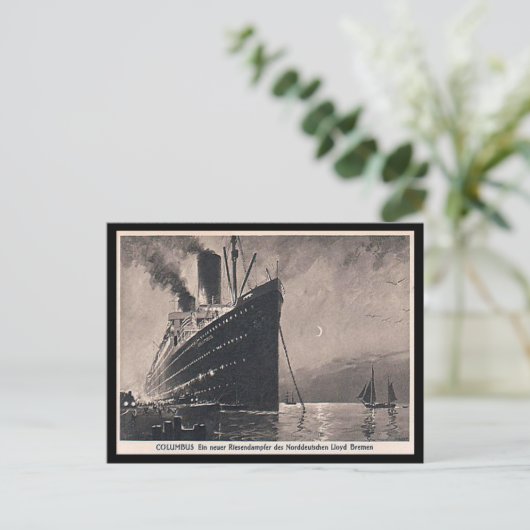 Alte Postkarte - SS Columbus (Stehend Vorderseite)