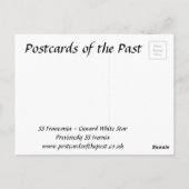 Alte Postkarte - SS Franconia (Rückseite)
