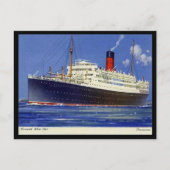 Alte Postkarte - SS Franconia (Vorderseite)