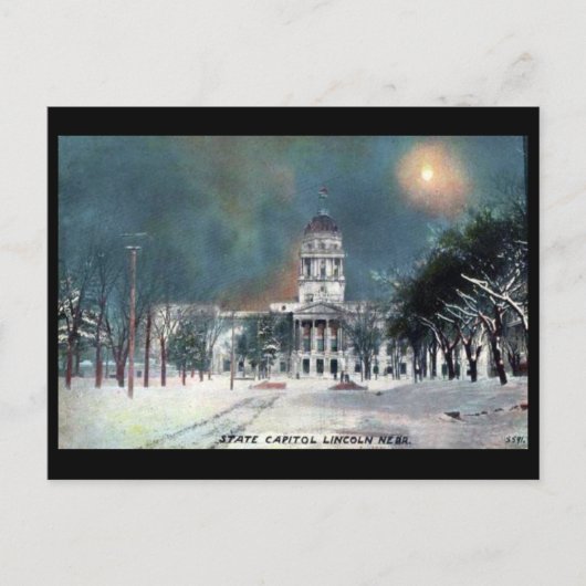 Alte Postkarte - Staat Hauptstadt, Lincoln, Nebras (Vorderseite)