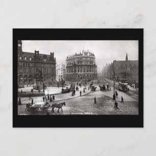 Alte Postkarte, Stadtplatz, Leeds Postkarte