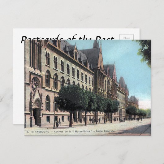 Alte Postkarte - Straßburg, Frankreich (Vorne/Hinten)